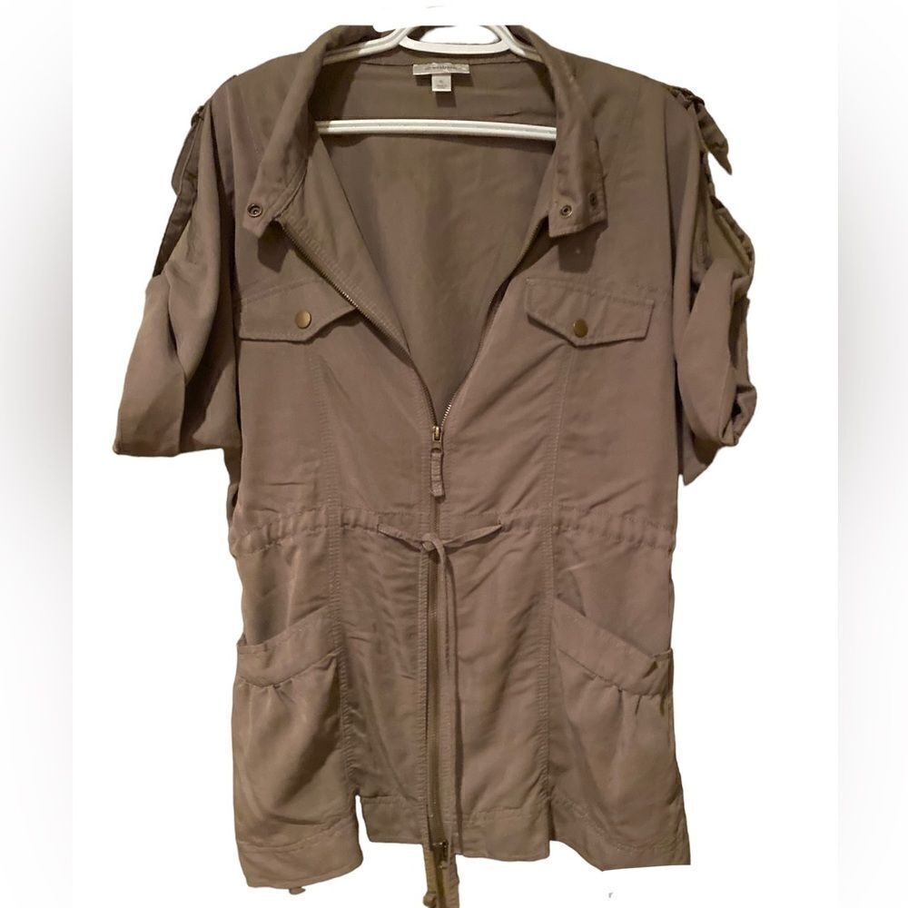 Dressbarn Olive Green Jacket Size XL Short Sleeve